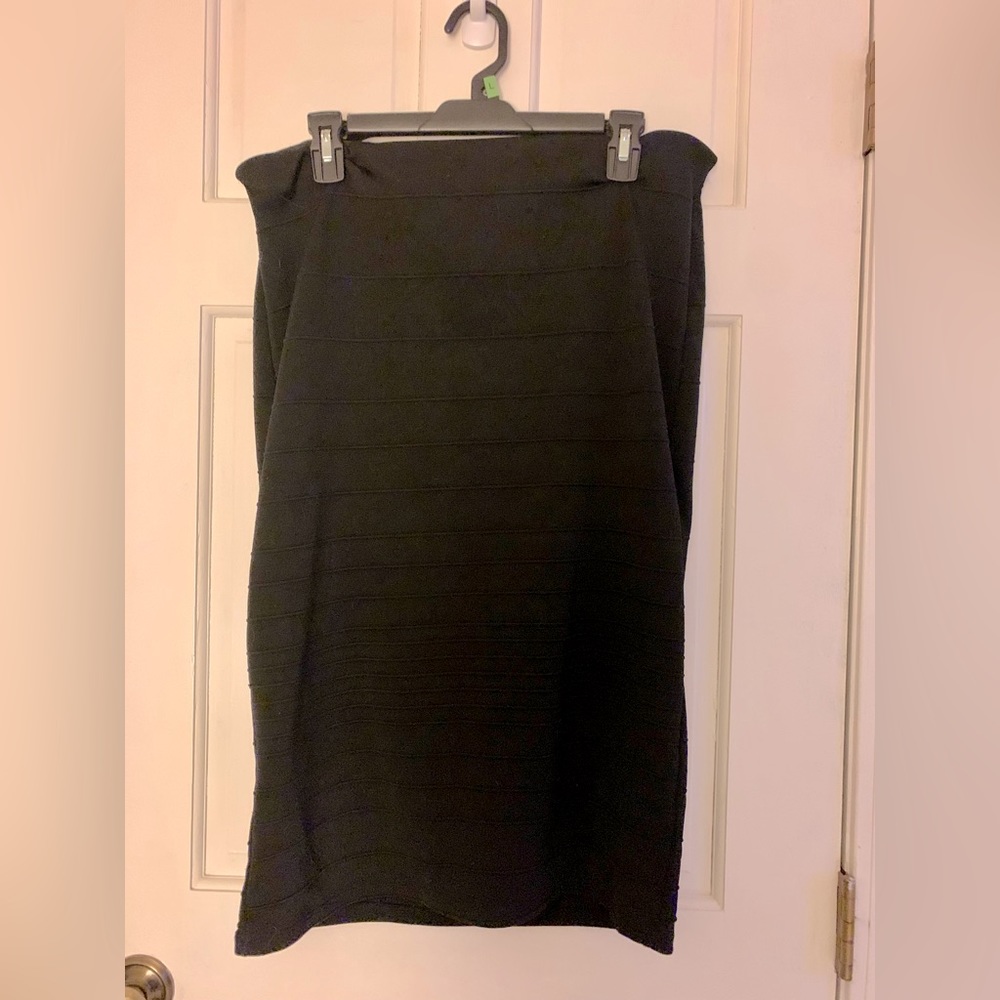 Black Ribbed Skirt From Charlotte Russe Size XL